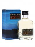 A bottle of Balblair 2003 Miniature / First Release Highland Whisky