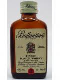 A bottle of Ballantines Finest Scotch Whisky Miniature