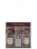A bottle of Bells 2 X 5cl Miniatures Hip Flask Gift Set 8 Year Old