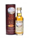 A bottle of Ben Nevis 10 Year Old Miniature Highland Single Malt Scotch Whisky