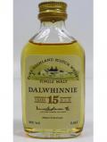 A bottle of Dalwhinnie Single Highland Malt Miniature 15 Year Old