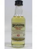 A bottle of Deanston Single Highland Malt Miniature 12 Year Old