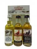 A bottle of Famous Grouse The Famous Family Miniature Pack