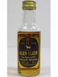 A bottle of Glen Elgin Single Highland Malt Miniature 12 Year Old