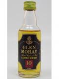 A bottle of Glen Moray Highland Single Malt Miniature 10 Year Old