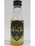 A bottle of Glen Ord Single Highland Malt Miniature 12 Year Old