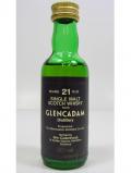 A bottle of Glencadam Single Highland Malt Miniature 21 Year Old