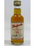 A bottle of Glenfarclas Single Highland Malt Miniature 15 Year Old