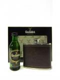 A bottle of Glenfiddich Miniature Metal Hip Flask Gift Set 12 Year Old