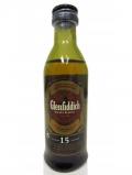 A bottle of Glenfiddich Solera Reserve Miniature 15 Year Old