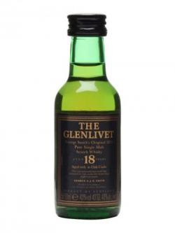 Glenlivet 18 Year Old Miniature / Old Presentation Speyside Whisky