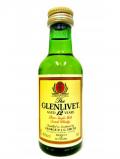 A bottle of Glenlivet Single Malt Scotch Miniature 12 Year Old