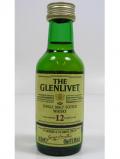 A bottle of Glenlivet Speyside Single Malt Miniature 12 Year Old