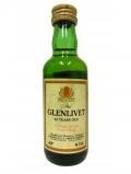 A bottle of Glenlivet Unblenbed All Malt Scotch Miniature 12 Year Old