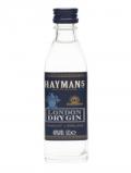 A bottle of Hayman’s London Dry Gin Miniature