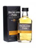 A bottle of Highland Park 12 Year Old Miniature