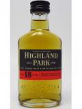 A bottle of Highland Park Islands Single Malt Miniature 18 Year Old