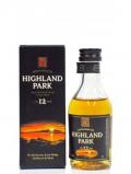 A bottle of Highland Park Single Highland Malt Miniature 12 Year Old