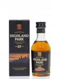 A bottle of Highland Park Single Highland Malt Miniature 25 Year Old