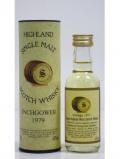 A bottle of Inchgower Single Highland Malt Miniature 1979 15 Year Old