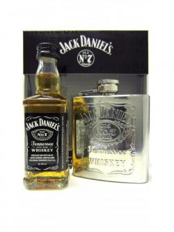 Jack Daniels Miniature 3oz Stainless Steel Hip Flask