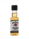 A bottle of Jim Beam White Label Miniature Kentucky Straight Bourbon Whiskey