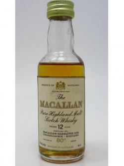 Macallan Highland Single Malt Miniature 12 Year Old 2933