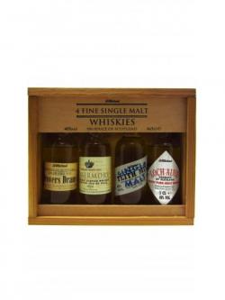 Multiple Distillery Packs 4 Fine Single Malt Miniature Set