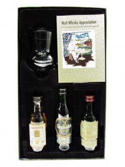 Multiple Distillery Packs Malt Whisky Appreciation Glass Gift Set 12 Year Old