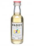 A bottle of Paddy Miniature Blended Irish Whiskey