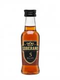 A bottle of Soberano 5 Miniature