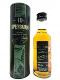 A bottle of Speyburn Single Highland Malt Miniature 10 Year Old 3742