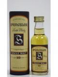 A bottle of Springbank Campbeltown Single Malt Miniature 10 Year Old