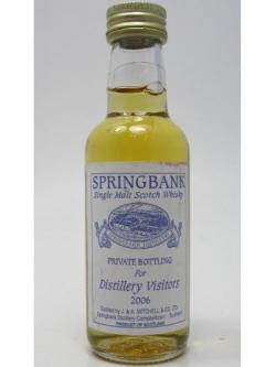 Springbank Private Bottling Miniature