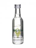 A bottle of Sputnik Basil Vodka Miniature