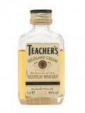 A bottle of Teacher's Highland Cream Miniature Blended Scotch Whisky