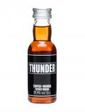 A bottle of Thunder Toffee Liqueur Miniature