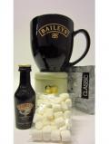 A bottle of Whisky Liqueur Baileys Mug Hot Chocolate Gift Set