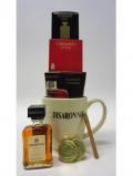 A bottle of Whisky Liqueur Disaronno Mug Gift Set