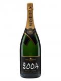 A bottle of Moët & Chandon 2004 Grand Vintage Champagne / Magnum