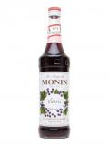A bottle of Monin Blackcurrant Syrup
