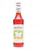A bottle of Monin Guava Syrup