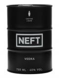 A bottle of Neft Black Barrel Vodka