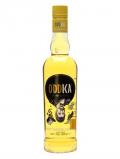 A bottle of Oddka Salty Caramel Popcorn Vodka Spirit Drink