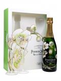 A bottle of Perrier-Jouet Belle Epoque 2008 Champagne Glass Set