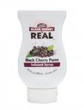 A bottle of Re'al Black Cherry Puree Infused Syrup