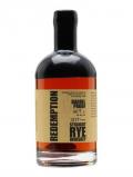 A bottle of Redemption Rye Barrel Proof Whiskey Kentucky Straight Rye Whiskey