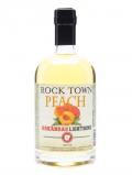 A bottle of Rock Town Peach Arkansas Lightning