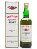 A bottle of Rosebank Silent Unblended Single Malt 12 Year Old