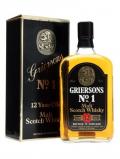 A bottle of Griersons No.1 Blended Scotch / 12 Year Old / Bot.1980s Blended Whisky